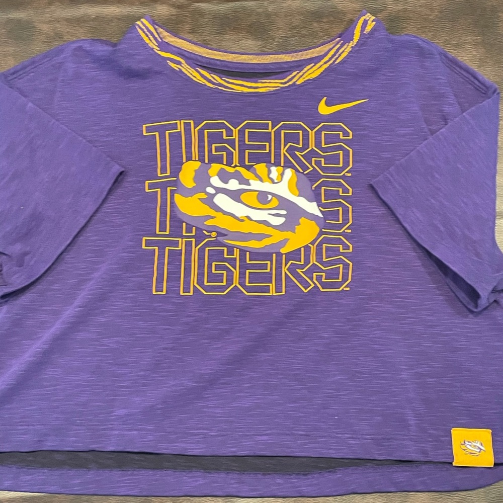 LSU Nike crop top